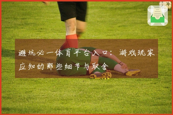 避坑必一体育平台入口：游戏玩家应知的那些细节与取舍